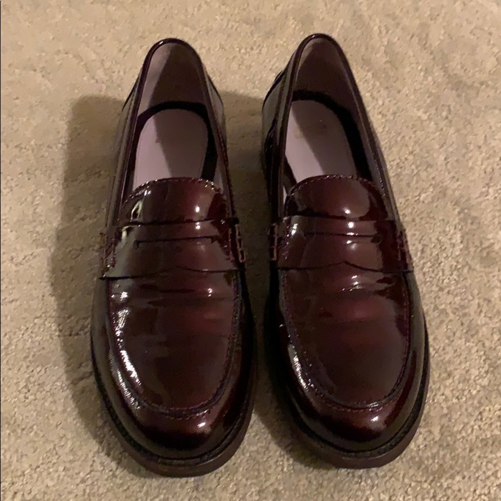 Johnston and Murphy burgundy patent loafers 10